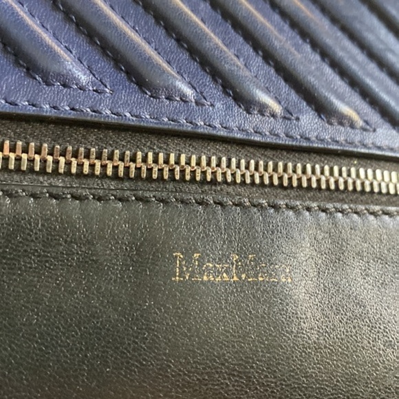 MaxMara Blue Black Crossbody Bag Purse - Picture 4 of 10